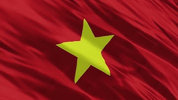 Vietnam flag waving on background 4K animation