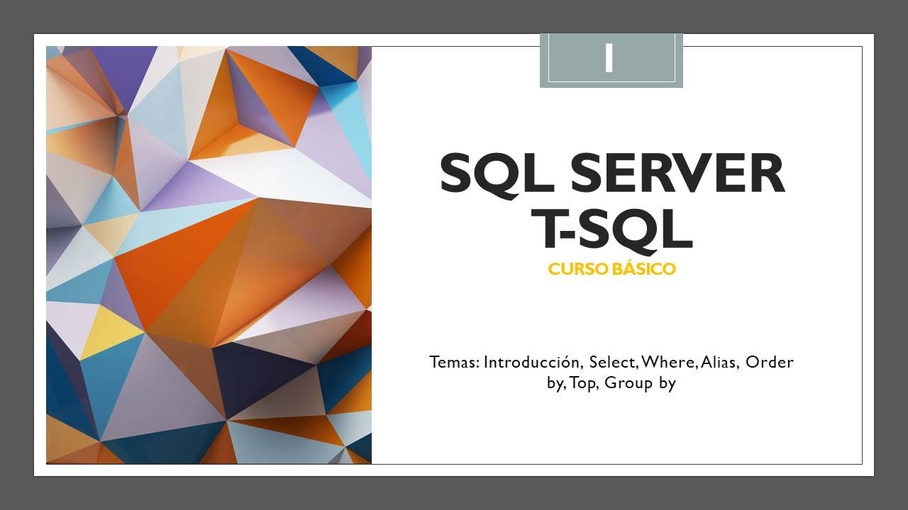 Treinta Transeúnte Personalmente Clase #1 Curso SQL Server Básico - YouTube