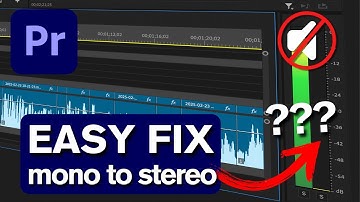 EASY FIX When Audio Plays On One Side in Premiere Pro! (MONO to STEREO)
