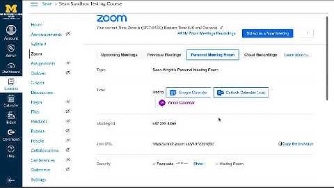 Recording a Zoom video inside the Canvas LMS