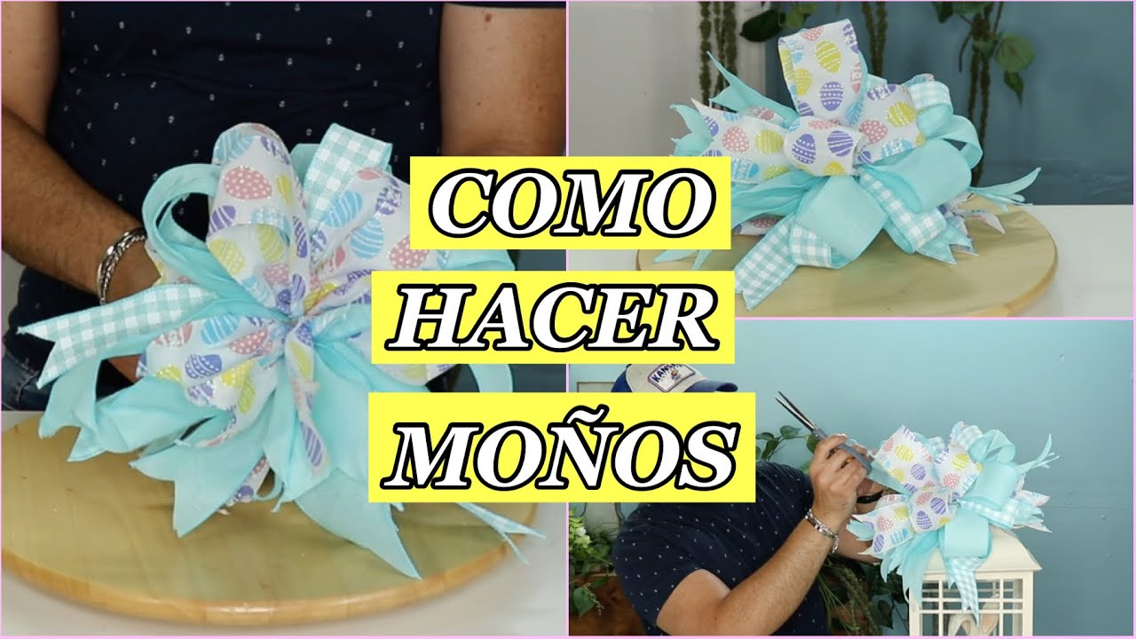 Como Hacer Moños De Liston / FUNKY BOW Tutorial En Español / El Hogar ...