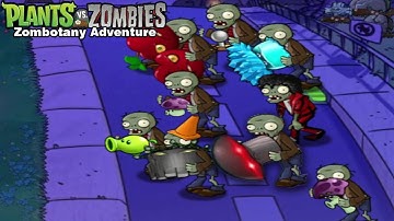 Plants Vs Zombies Mod Zombotany Adventure l Gameplay Night Level 2-1 to 2-10