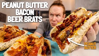 Wait...peanut Er Bacon Beer Brats? What? Seans First Time Eating