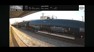 TrainVideo Of A SCREEN View With A CN M397 WB Train On The Imlay City Michigan USA Area By Gabriel