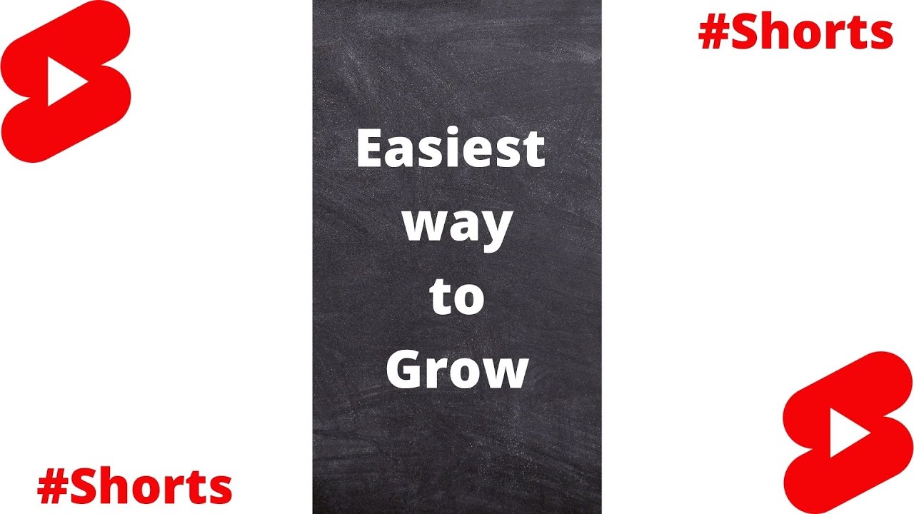 Easiest way to Grow #shorts #growyourself #grow - YouTube