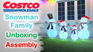 Costco Snowman Family Christmas Décor | Unboxing | Assembly