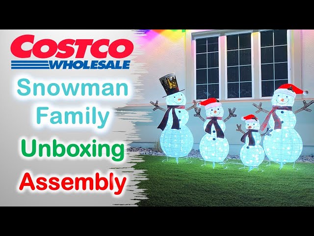 Costco Snowman Family Christmas Décor | Unboxing | Assembly - YouTube
