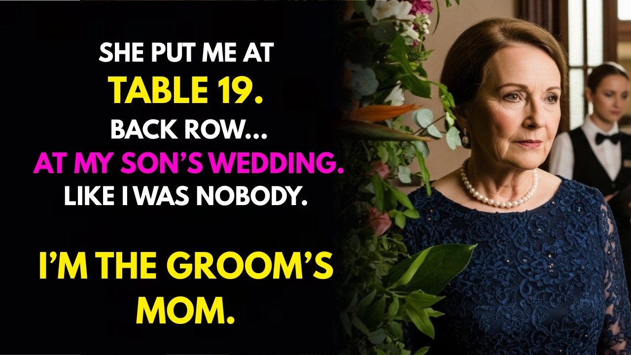 At the wedding, the seat chart put me: BACK ROW. My DIL smirked…