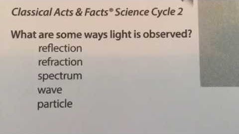 Classical Conversations (CC) - Cycle 2 - Week 22 - Science
