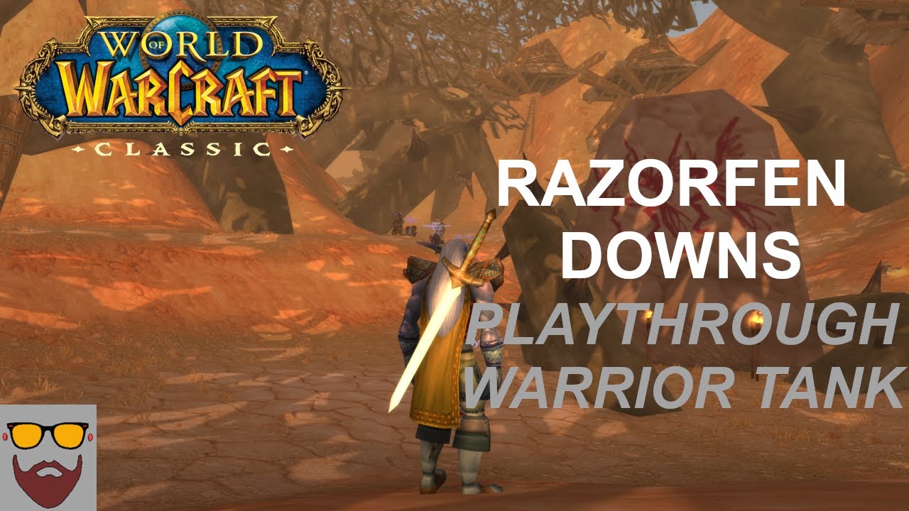 Let S Play Wow Classic Razorfen Downs Dungeon Warriortank Perspective Gameplay Walkthrough