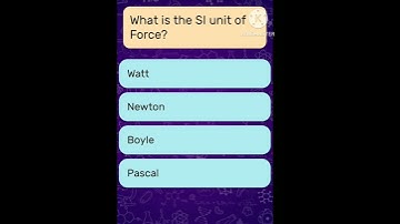 what is the SI unit of force