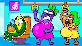 Avocado, Give Me A Seat!! || Funny Bus Situations || Crazy Avocadoo Comix