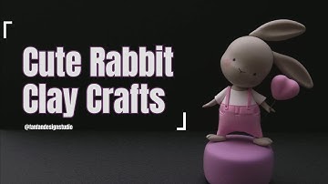 make a cute Rabbit Doll with polymer clay  soft / air dry clay craft art tutorial crafts easter