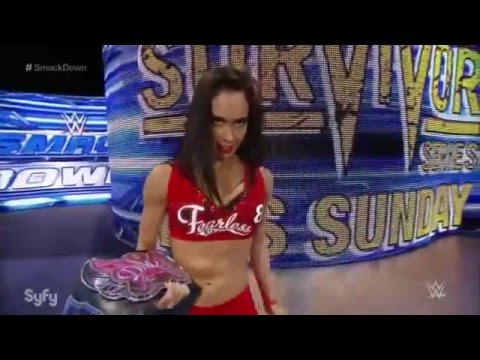 AJ Bella vs Brie Bella Divas Champinship with Nikki Bella