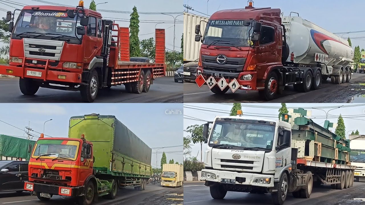 CCTV TRUCK BESAR DI EXIT TOL BUNDER | FAW, UD TRUCKS, MERCY, HINO - YouTube