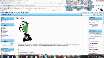 The structure of a Moodle course