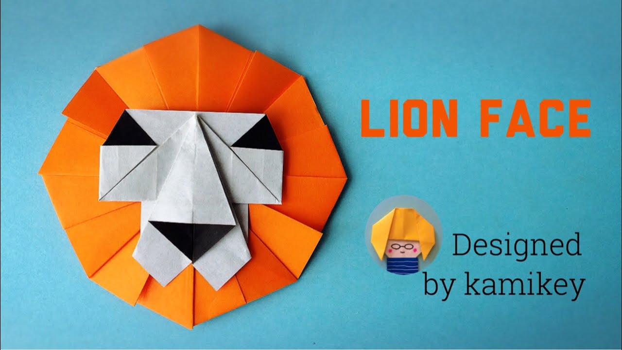 折り紙 ライオンの顔 Lion Face Origmi カミキィ Kamikey Youtube