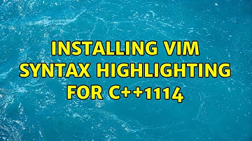 Installing vim syntax highlighting for C++1114