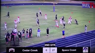 Cedar creek Christian Saints vs Space Coast vipers fhsaa highlights week 1