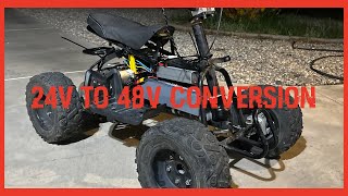 24v quad to 48v conversion (VEVOR) razor dirt quad comparison