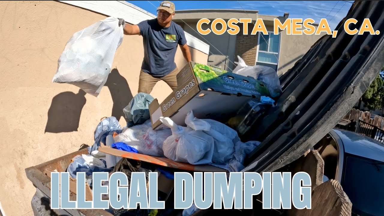 Ep. 140 Illegal Dumping Dumpster Cleanout in Costa Mesa. YouTube
