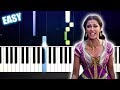 Naomi Scott - Speechless (Aladdin) - EASY Piano Tutorial by PlutaX