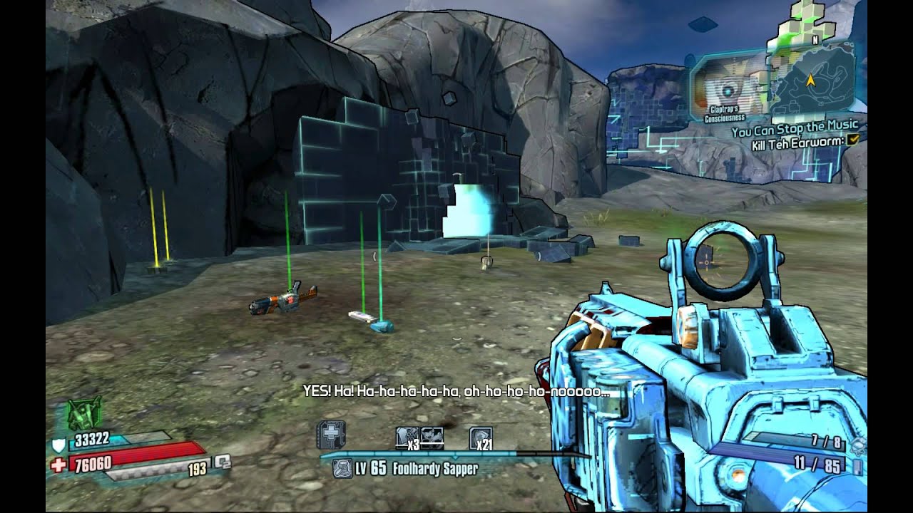 The Pre Sequel - "You can stop the music" quest and Teh Earworm (ClapTrap UVHM)