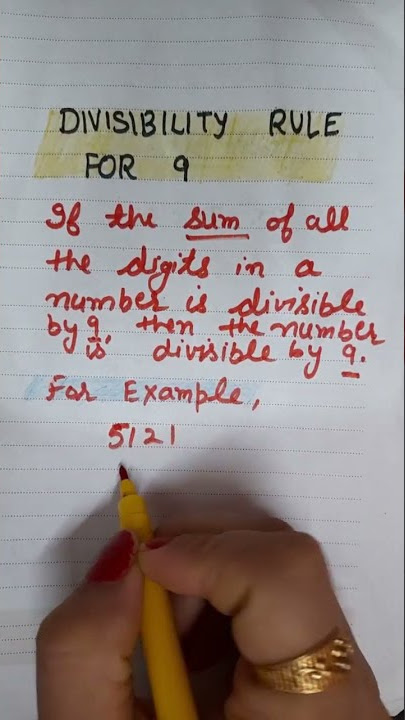 maths #divisibility rule for 9#shortsvideo