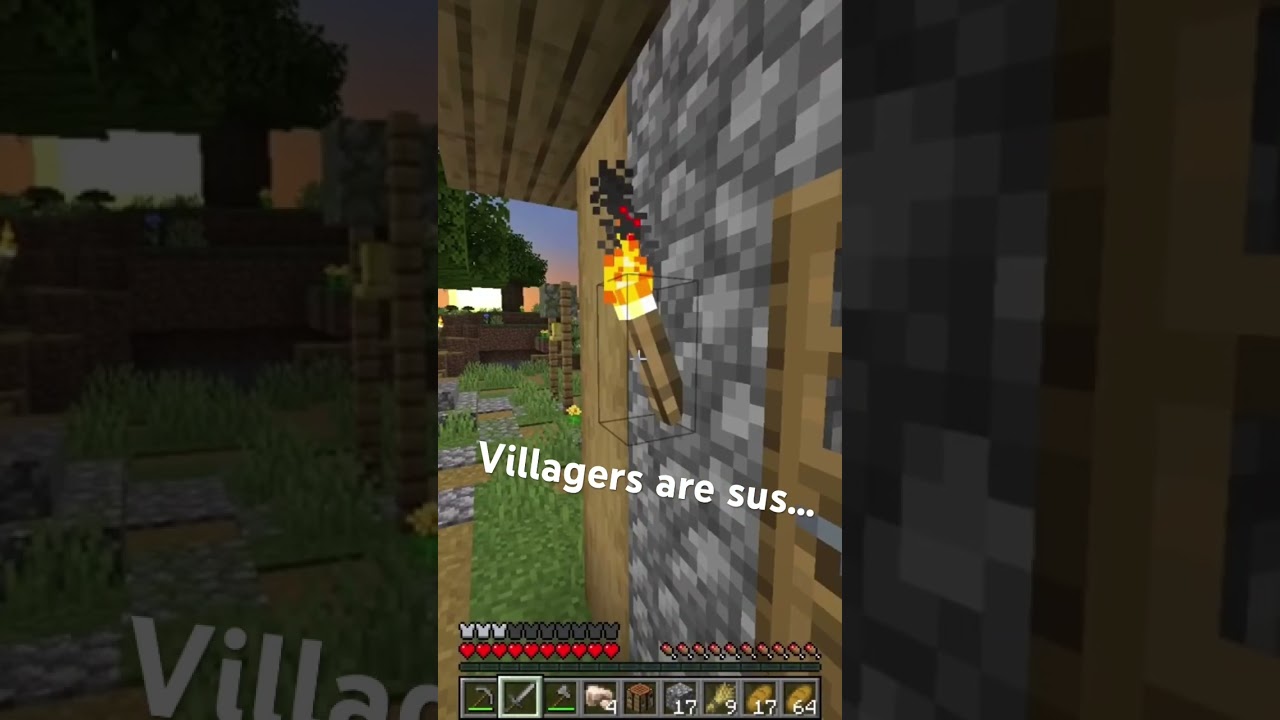Villagers are sus… #minecraft #minecraftmemes #gaming #funny