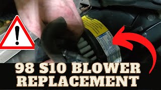 1998 s10 how to replace the blower motor