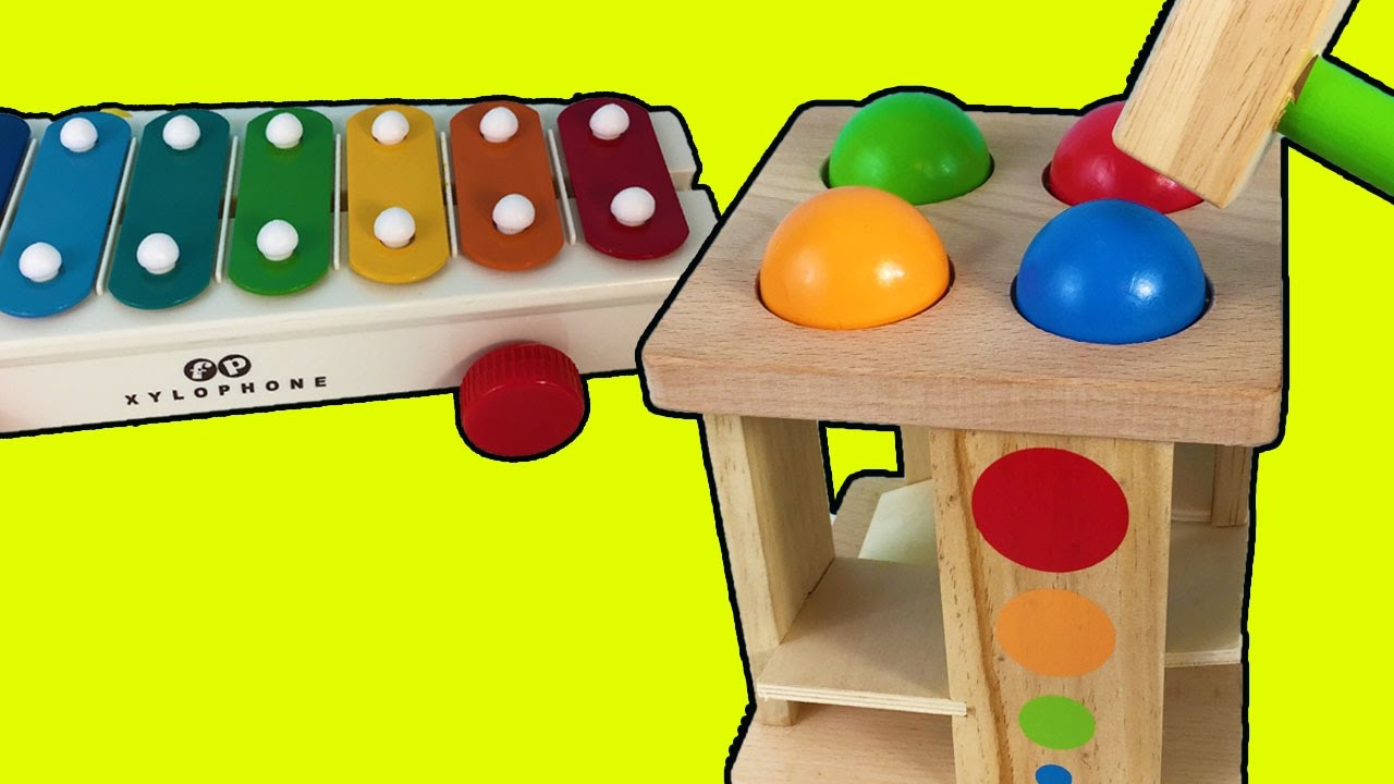 Pounding Toys Wood Toys Xylophone For Kids Finger Family Song Nursery