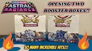 AWESOME PULLS!! Opening TWO ASTRAL RADIANCE Booster Boxes!! (pokemon card opening)