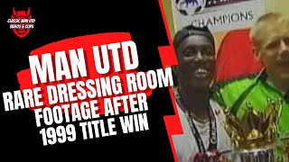 Man Utd Dressing Room after Winning 1998/99 League Title