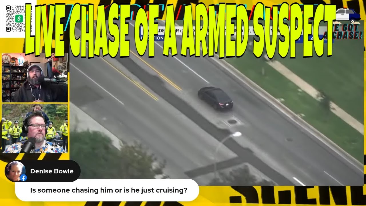 LIVE POLICE CHASE OF A ARMED SUSPECT IN LA - YouTube