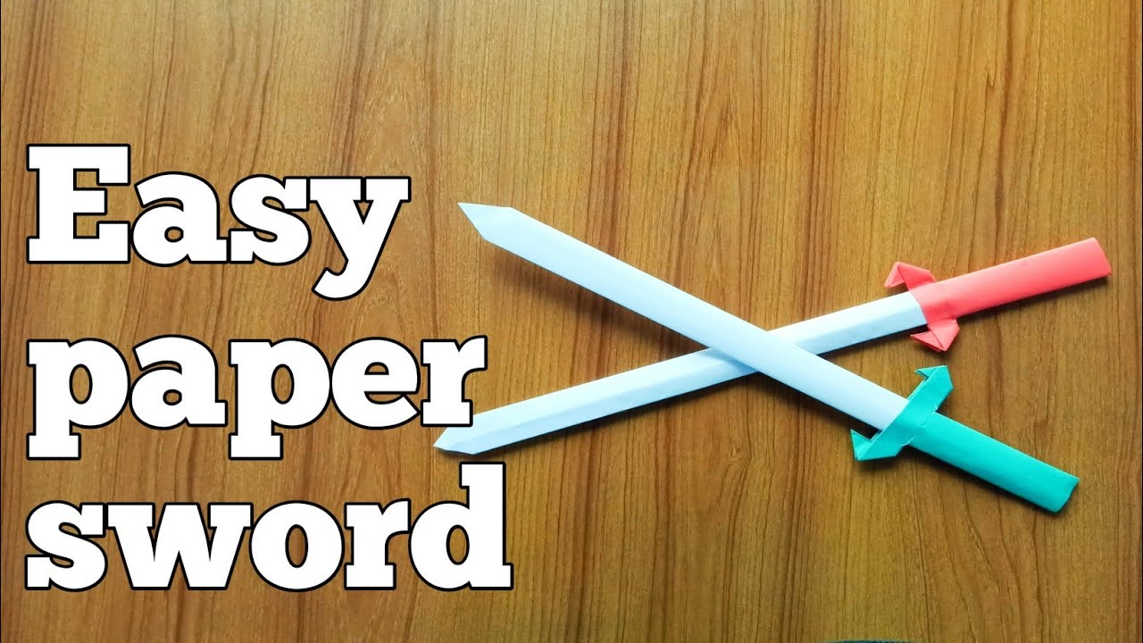 How to make a paper sword easy. - YouTube