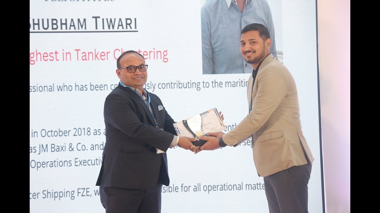 Shubham Tiwari | Highest Marks in Tanker Chartering | Memento to Seagal Sea Trade