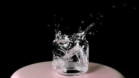 Dropping Ice into Water Slow Mo - Awesome Motion7