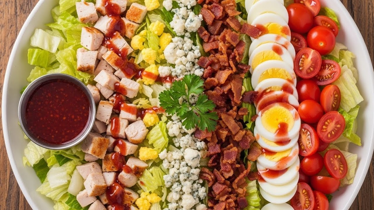 Классический американский салат Кобб с винегретом