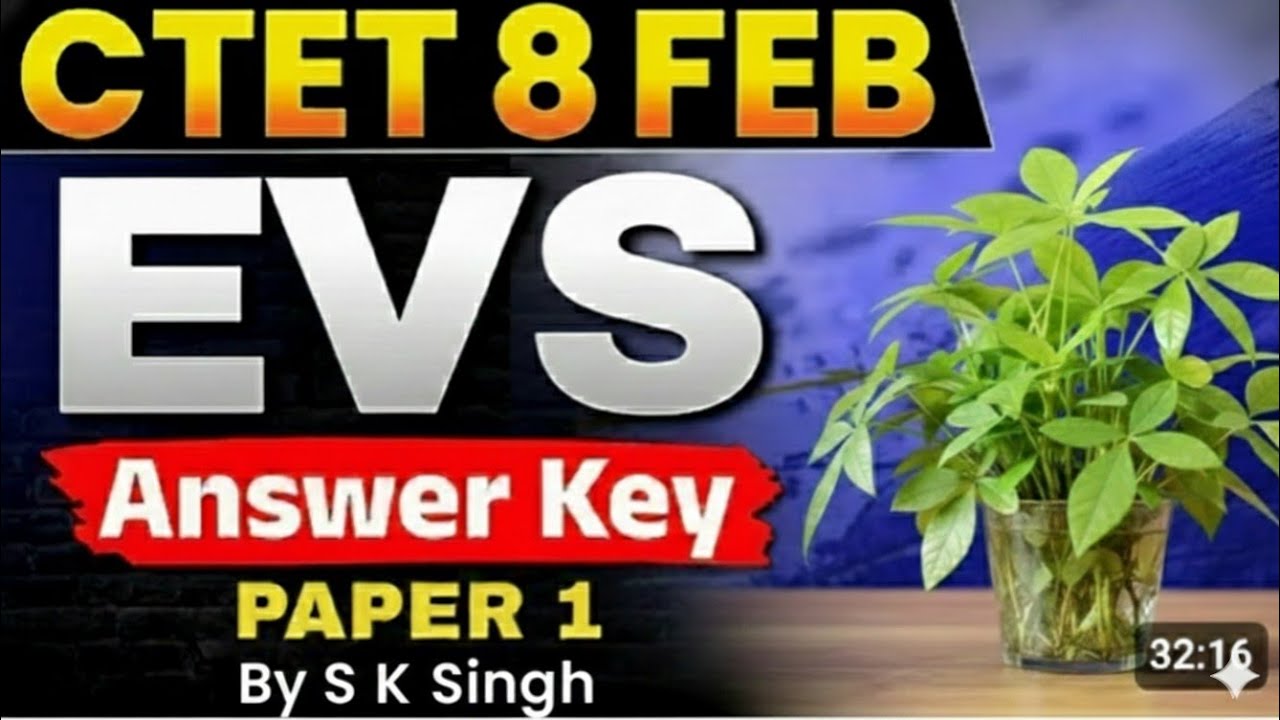 CTET Feb 2026 Answer Key EVS Paper-01  by Himanshi Singh/ctet Answer key 1-5 100% सही सही 8 Feb 2026