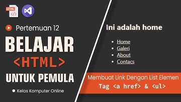 Belajar HTML: Cara Membuat Link dari List Elemen HTML untuk Navigasi