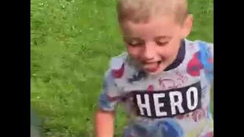 First time getting his running blade