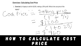 How to calculate COST PRICE