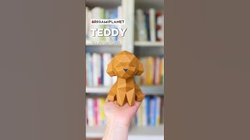 ORIGAMIPLANET Teddy 3D Paper craft Unboxing Video,  DIY Relaxing Dog Origami Paper Sculptrue
