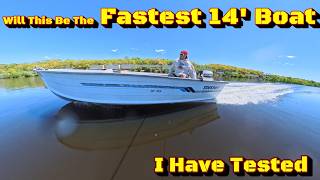 Testing a bare 14' boat with a 30hp Johnson