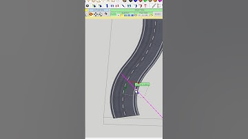 Sketch up Road texture in curve surface 🔥 #sketchup #sketchuptutorial