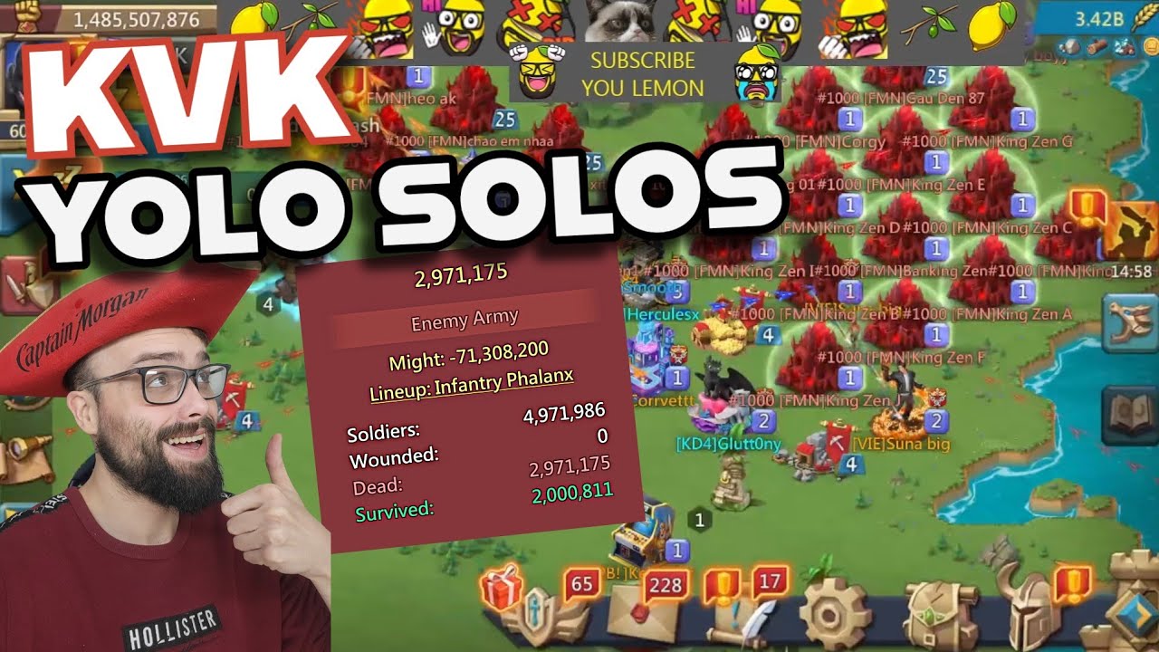 KVK YOLO SOLOS! 29.5B GUILD SCORE PART 2 - Lords Mobile - YouTube