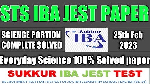 JEST TODAY PAPER SCIENCE MCQ | 25-02-2023 | science portion