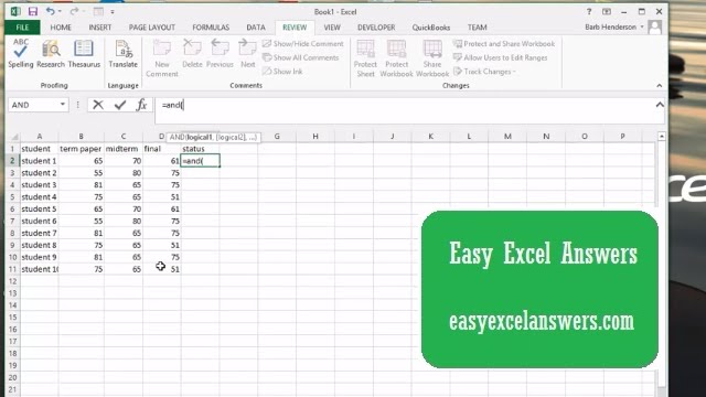 How to use an And with an if in Excel - YouTube