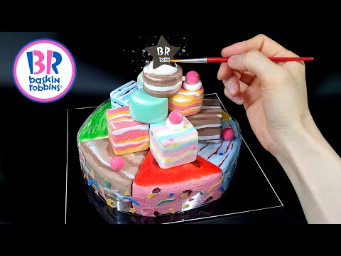 How to make Realistic Baskin Robbins <strong>Cake</strong> with clay｜<strong>From</strong> Clay to Baskin Robbins <strong>cake</strong> ｜배스킨라빈스케이크 만들기