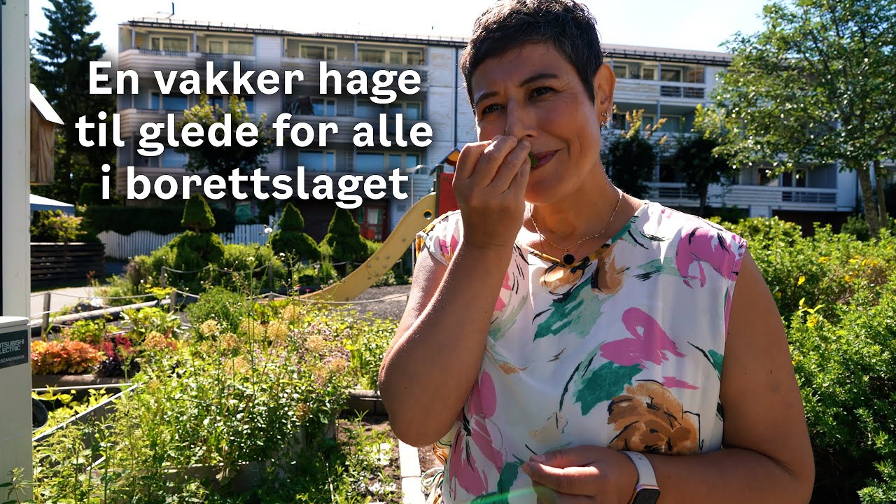 En vakker hage til glede for alle i borettslaget